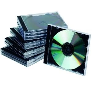 image of Q-Connect Black Clear CD Jewel Case Pack of 10 KF02209