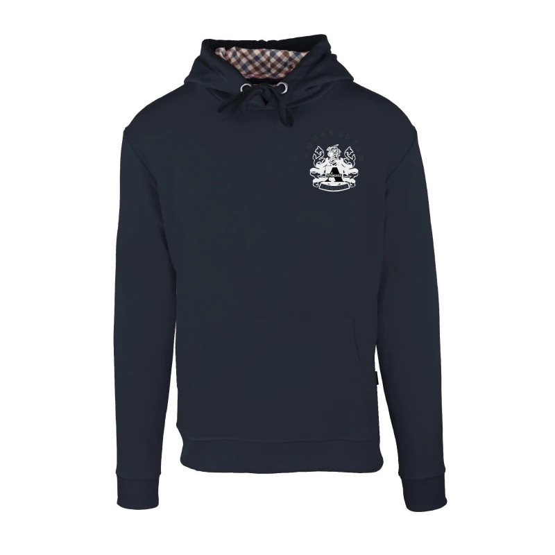 Image of Aquascutum Mens Pull Over Hoodie Navy male Small