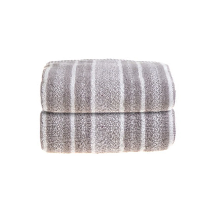 Image of Allure Bath Fashions Striped Hand Towel Pack Of 2 - Grey