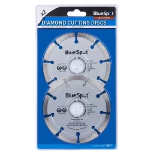 Image of 2 Piece 115MM (4.5") Segmented Diamond Dry Cutting Disc