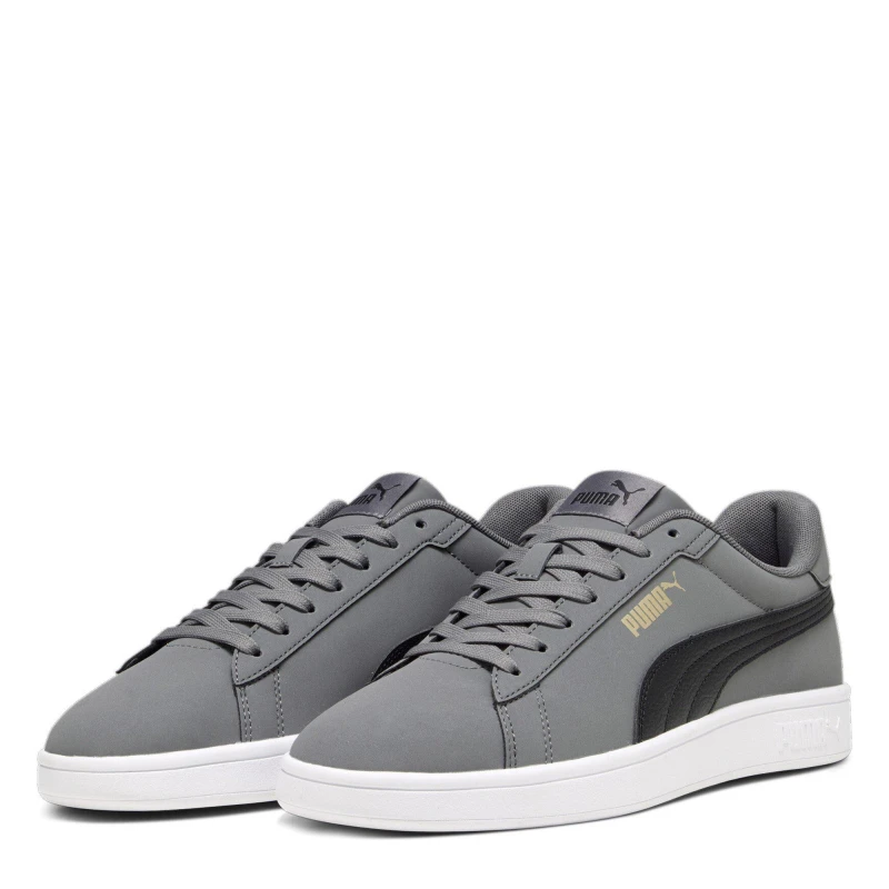 Image of Puma Smash 3.0 Buck Low-Top Trainers Mens - Grey Grey 6