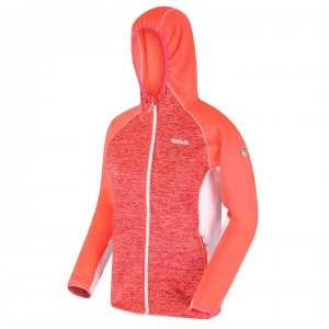 image of Regatta Walbury Full Zip Hooded Fleece - FieryC/FryCo