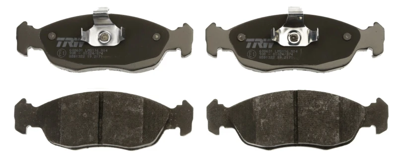 Image of TRW GDB1322 Brake pad set not prepared for wear warning indicator Brake Pad Set,disc brake (402)