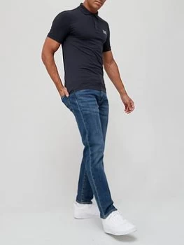 Image of Emporio Armani EA7 Core ID Logo Polo Shirt Navy Size 2XL Men