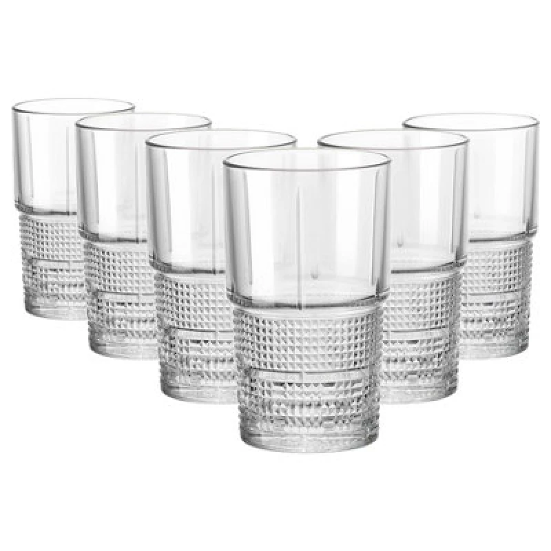 Image of Bormioli Rocco Bartender Novecento Highball Glasses - 405ml - Pack of 6 Clear unisex