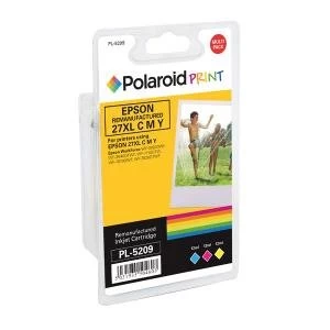 Image of Polaroid Epson 27XL Remanufactured Ink Cartridge CMY Pack of 3