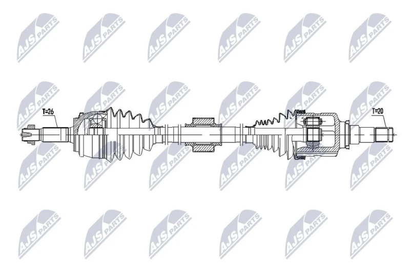 Image of NTY NPW-TY-250 Drive shaft Front Axle Right Drive Shaft (13)