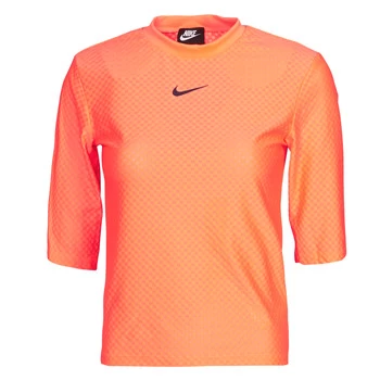 Image of Nike NSICN CLSH TOP SS MESH womens T shirt in Orange - Sizes S,M,L,XL,XS