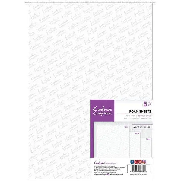 Crafter's Companion A4 Double Sided Foam Sheets Pack of 5