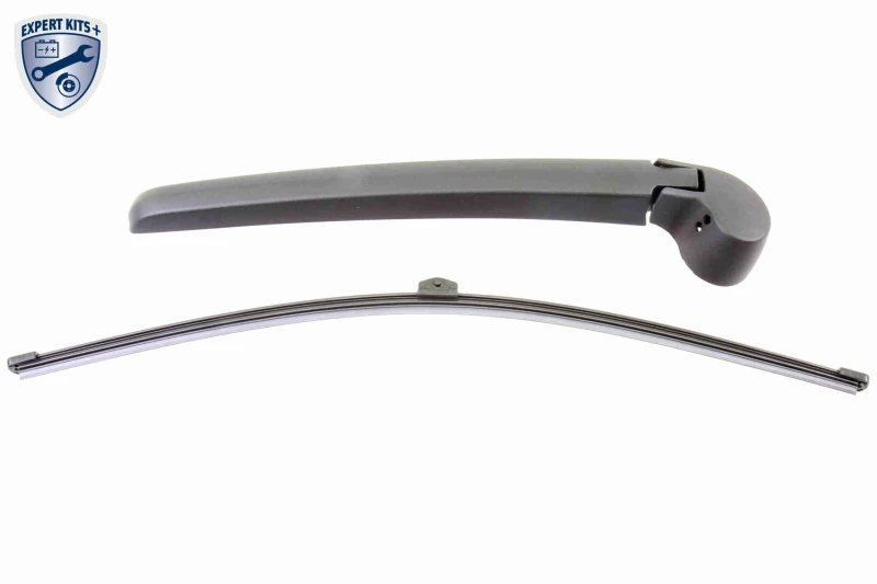 Image of VAICO V10-3437 Wiper Arm Set, window cleaning with integrated wiper blade GRP (Glass fibre Reinforced Plastic), PBT Wiper Arm Set,window cleaning (654