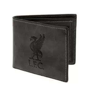 Image of Liverpool FC Faux Suede Wallet (One Size) (Black)