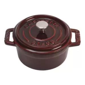 image of Staub La Cocotte 10cm round Cast iron Mini Cocotte grenadine-red