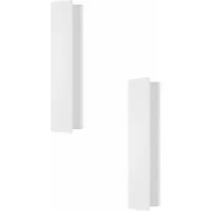 Image of Loops - 2 pack Wall Light Colour White Aluminium Steel Enclosure Bulb LED 12W Included