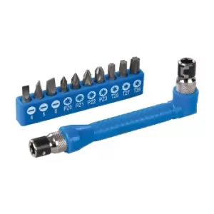 Image of Silverline 599368 Angle Screwdriver Bit Holder Set 12pce