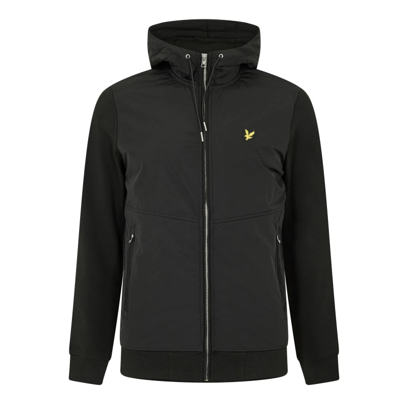 Image of Lyle and Scott Mens Hybrid Softshell Jacket Jet Black male XS