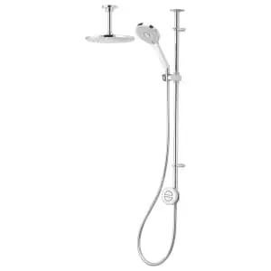 image of Aqualisa Unity Q Smart Divert Exposed Gravity Pumped Shower with Adjustable & Fixed Ceiling Head