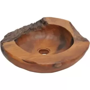 Image of Vidaxl - Basin Solid Teak 45cm Brown