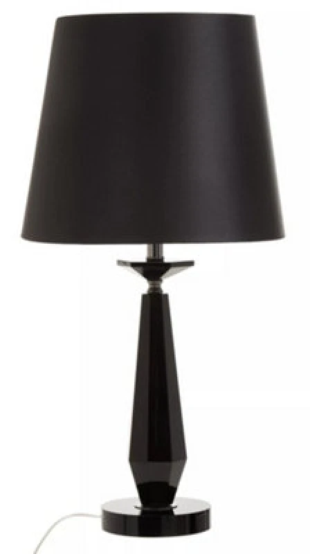 Image of Orsina Black Crystal Table Lamp With Metal Base, Round Shade Bedside Light, Distinctive Decorative Accent Lighting