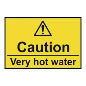 Image of Caution Very hot water - Sign - PVC (75 x 50mm)