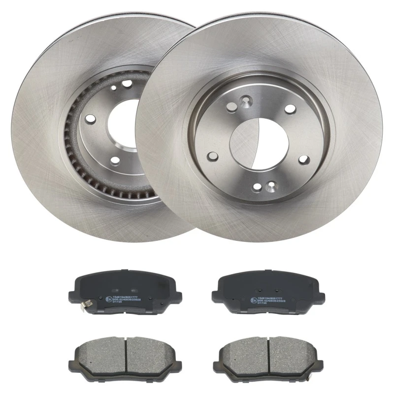 Image of RIDEX 3405B2037 Brake disc and pads set Front Axle, Brake Disc Type: internally vented, with acoustic wear warning Brake Set,disc brakes (3405)