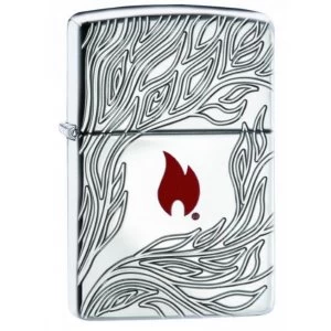 Zippo Flame High Polish Chrome Armor Windproof Lighter