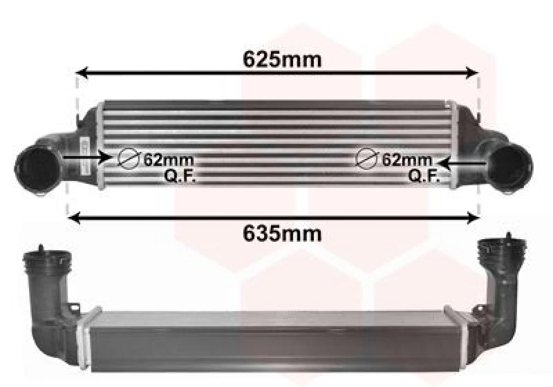 Image of VAN WEZEL Intercooler VAN WEZEL 06004280