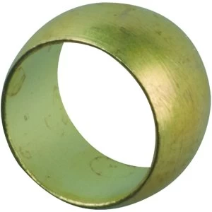 image of Wickes Brass Compression Olive - 10mm Pack of 5