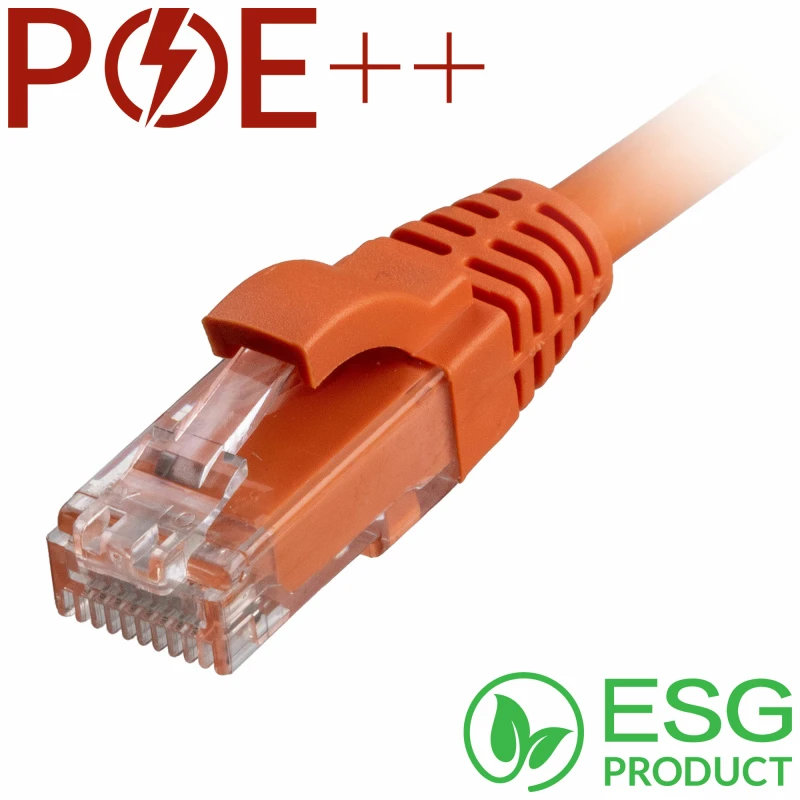 Image of Cablenet Cablenet 1m Cat6 RJ45 Orange U/UTP LSOH 24AWG Snagless Booted Patch Lead (PK 100) L60-9010B