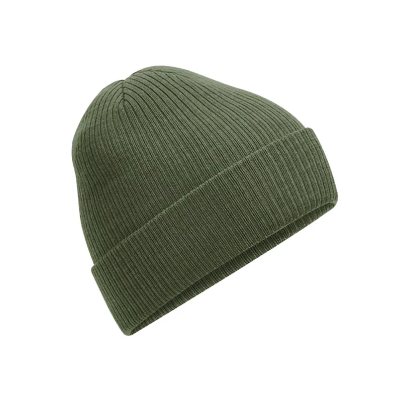 Image of Beechfield Beechfield Men Ribbed Polylana Beanie in Dark Olive Dark Olive One Size Male 5063425806492