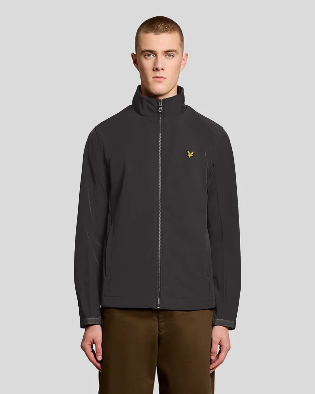 Image of Lyle & Scott Mens Mesh-Back Softshell Jacket in Grey