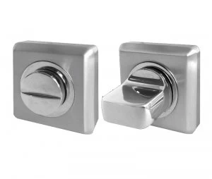 image of LocksOnline Square Bevelled Bathroom Door Lock Set