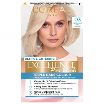 Image of Excellence Creme 3 Ultra Light Ash Blonde Hair Dye, Ultra Light Ash Blonde 03
