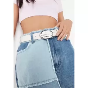 image of Missguided BUCKLE BELT - Cream