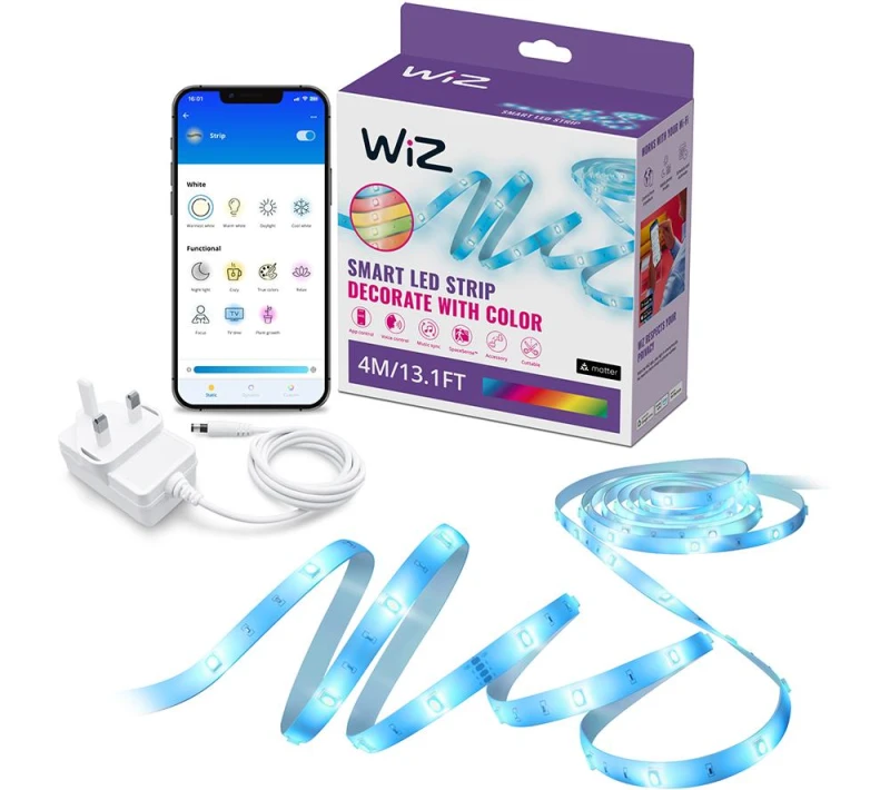 Image of WiZ WiZ Indoor WiFi and Bluetooth 4m LED Lightstrip