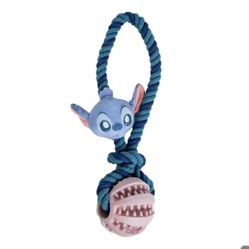 Image of Sublime Market Connect Dog toy - STITCH - Braided rope chewer - Blue color - Durable - Oral hygiene blue blue