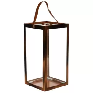 image of Ivyline Small Tall Copper Outdoor Lantern Hampton