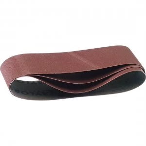 Image of Draper 75mm x 533mm Aluminium Oxide Sanding Belts 75mm x 533mm 100g Pack of 3