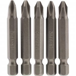 image of Draper Phillips Screwdriver Bit PH2 50mm Pack of 5