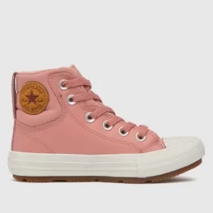 Converse Pale Pink Berkshire Boot Trainers Junior