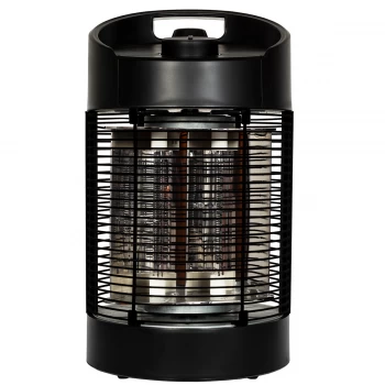 image of La Hacienda Black Series Nero Revolving Tabletop Heater - Carbon Fibre Elements 350/700W IPX4 - Black