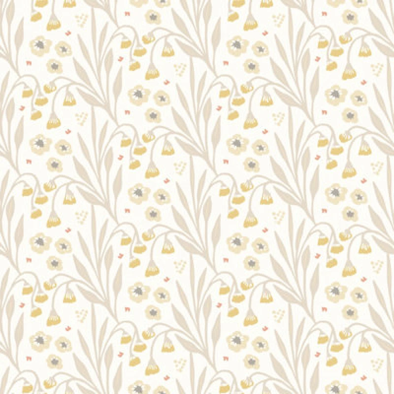 Image of Hoopla Walls Meadow Stripe Ochre & Stone Smooth Matt Wallpaper