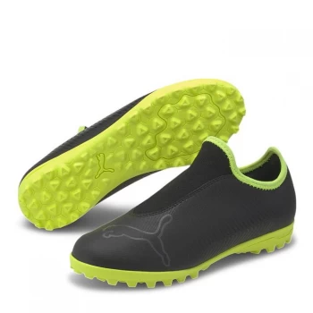 Image of Puma Finesse Astro Turf Football Boots - Black/FluYellow