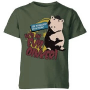 Image of Toy Story Evil Oinker Kids T-Shirt - Forest Green - 11-12 Years