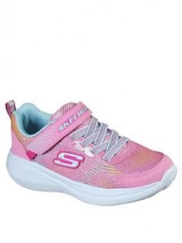 Image of Skechers Girls Go Run Fast Sparkle Strap Trainer - Pink