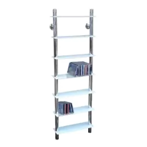 image of Techstyle Matrix Wall Mounted Glass 266 Cd / 175 DVD / Media / Storage Shelves White