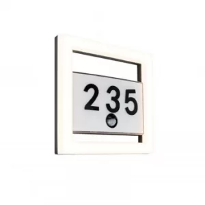 Image of Lutec Alice LED Door Number Light With PIR Motion Sensor