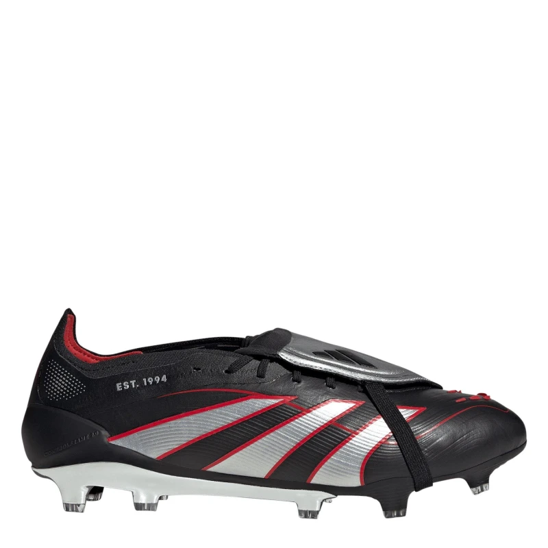 Image of adidas Predator Elite Fold-Over Tongue Firm Ground Football Boots Black/Red male 6 (39.3)