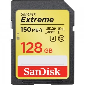 Image of SanDisk Extreme 128GB SDXC Memory Card