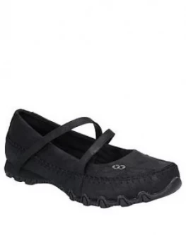 image of Skechers Bikers Free Thinker Ballerina - Black, Size 3, Women