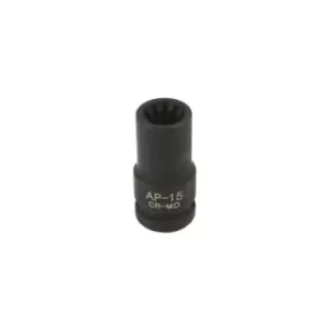 Image of Caliper/Brake Pad Socket - 10 Point - 15mm - 6986 - Laser